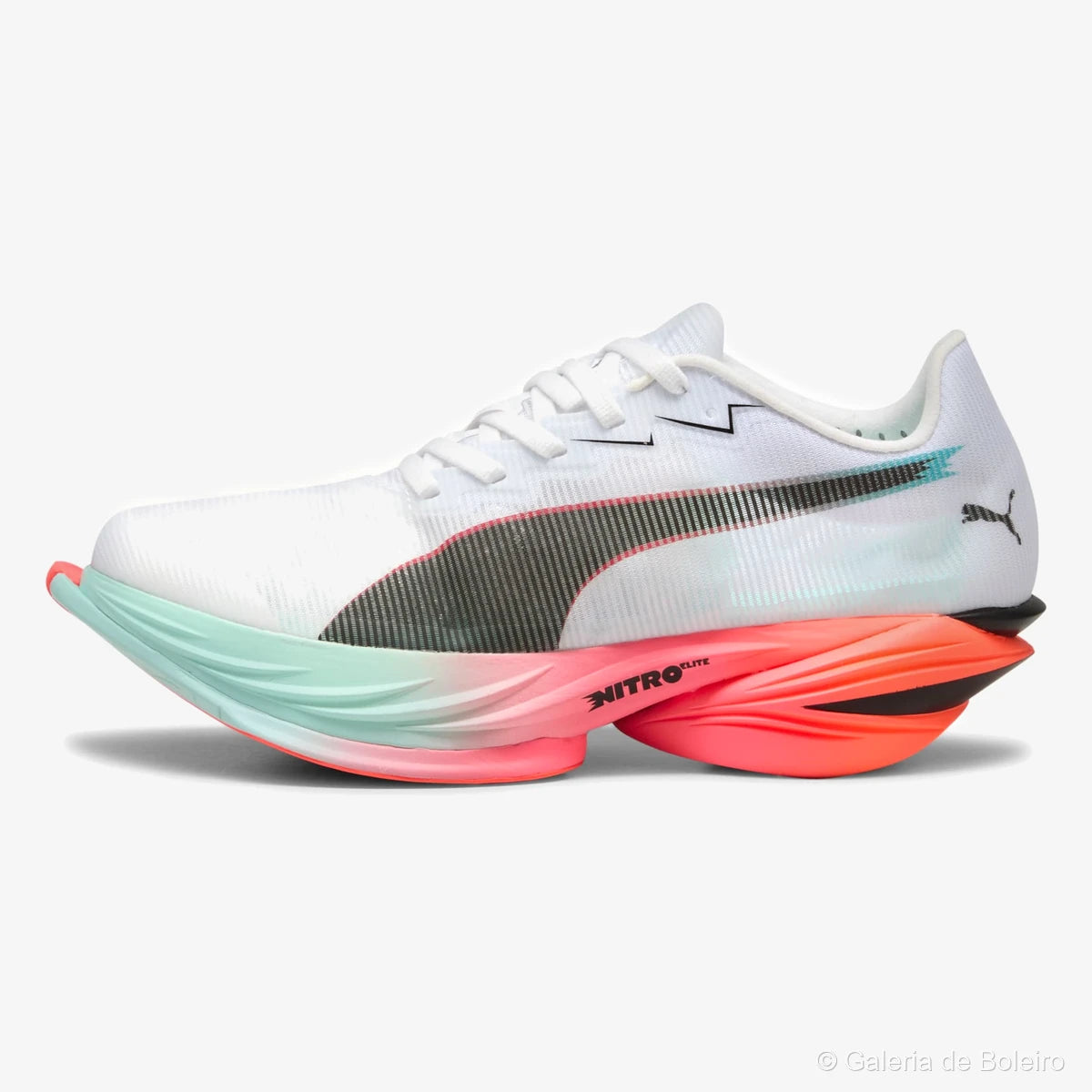 Puma Tênis DE Corrida Fast-r Nitro™ Elite 3 White-glowing Red-Mint Melt