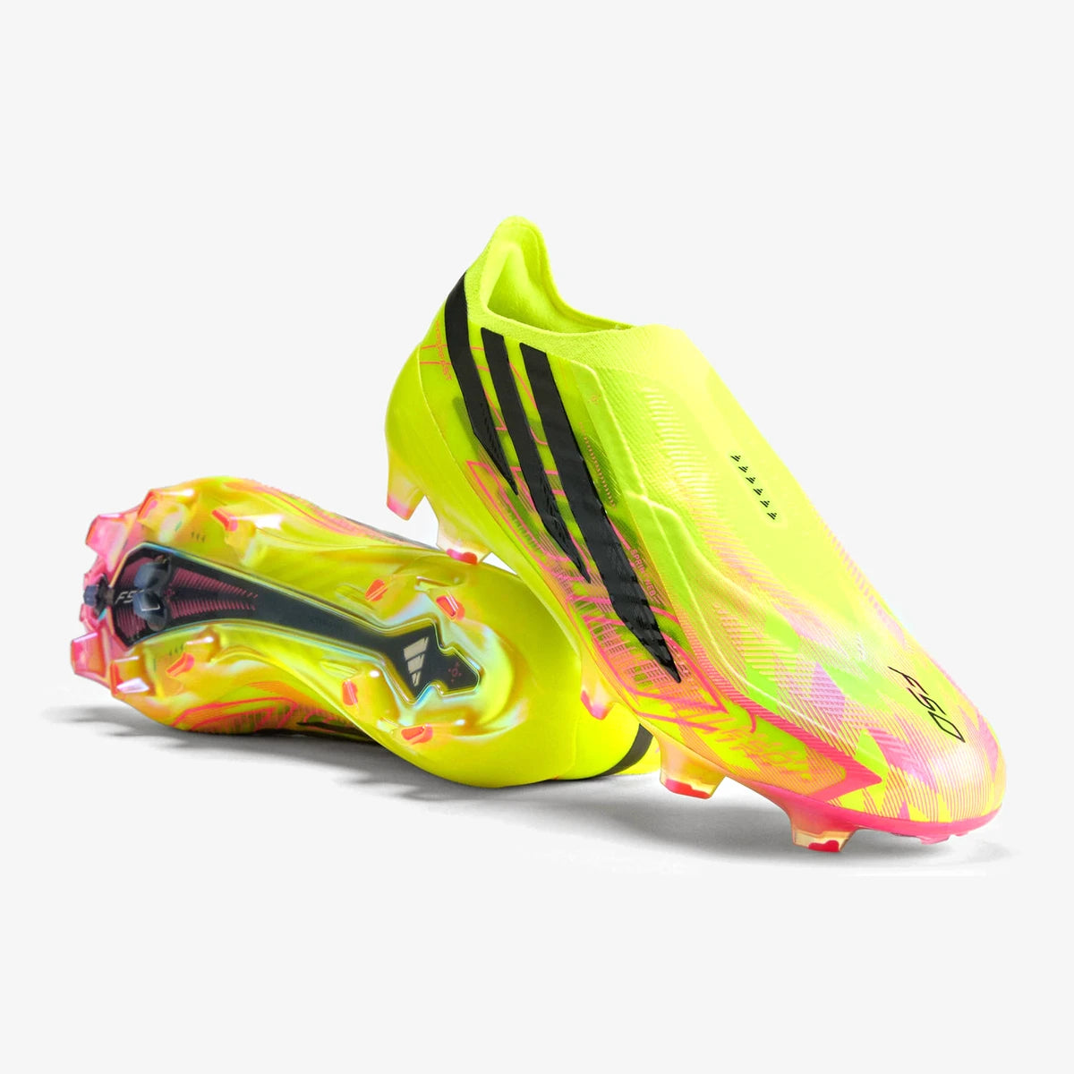 adidas chuteira f50 hyperfast elite laceless para campo de grama natural team amarelo 2 kk1031