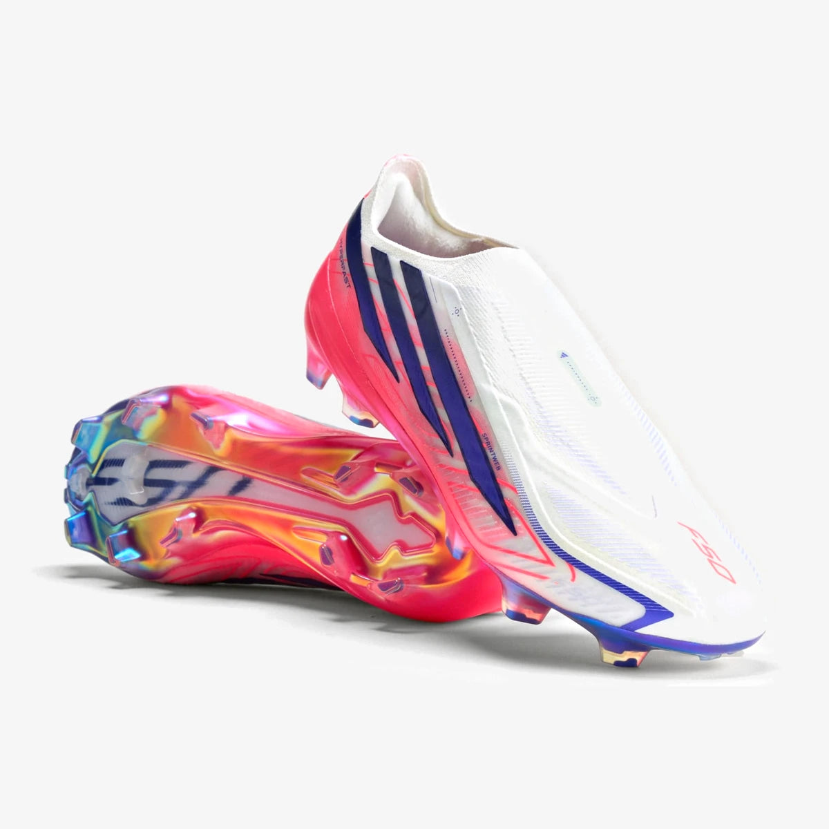 adidas chuteira de campo sem cadarco f50 hyperfast elite cloud white kj6074