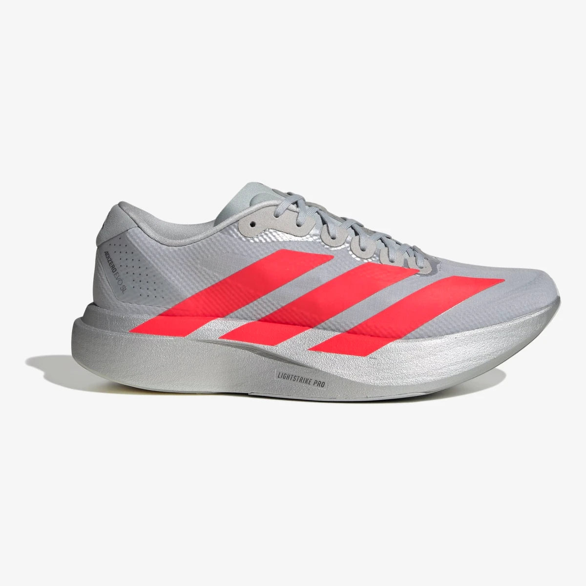 adidas tenis de corrida adizero evo sl prata metallic kh9494