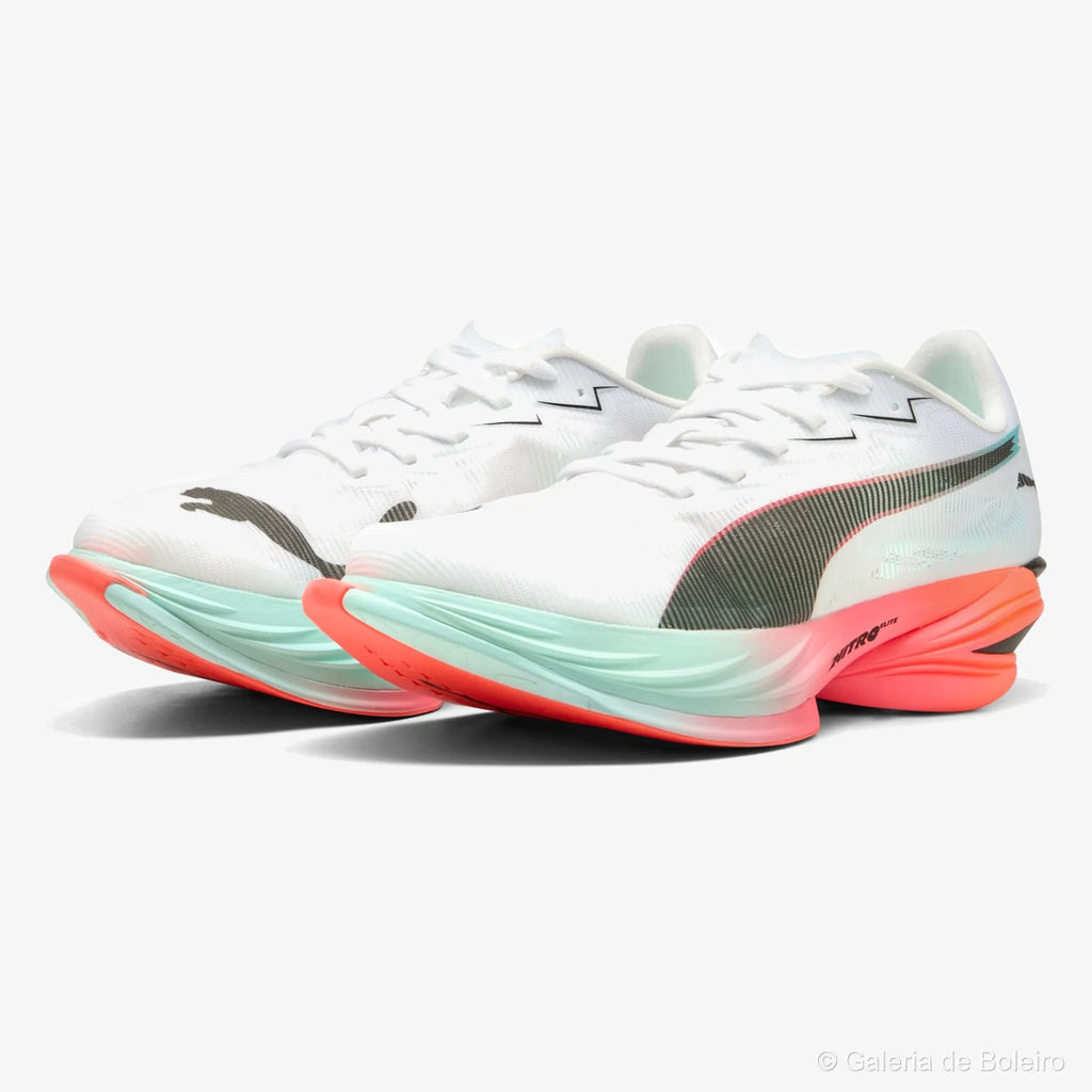 Puma Tênis DE Corrida Fast-r Nitro™ Elite 3 White-glowing Red-Mint Melt