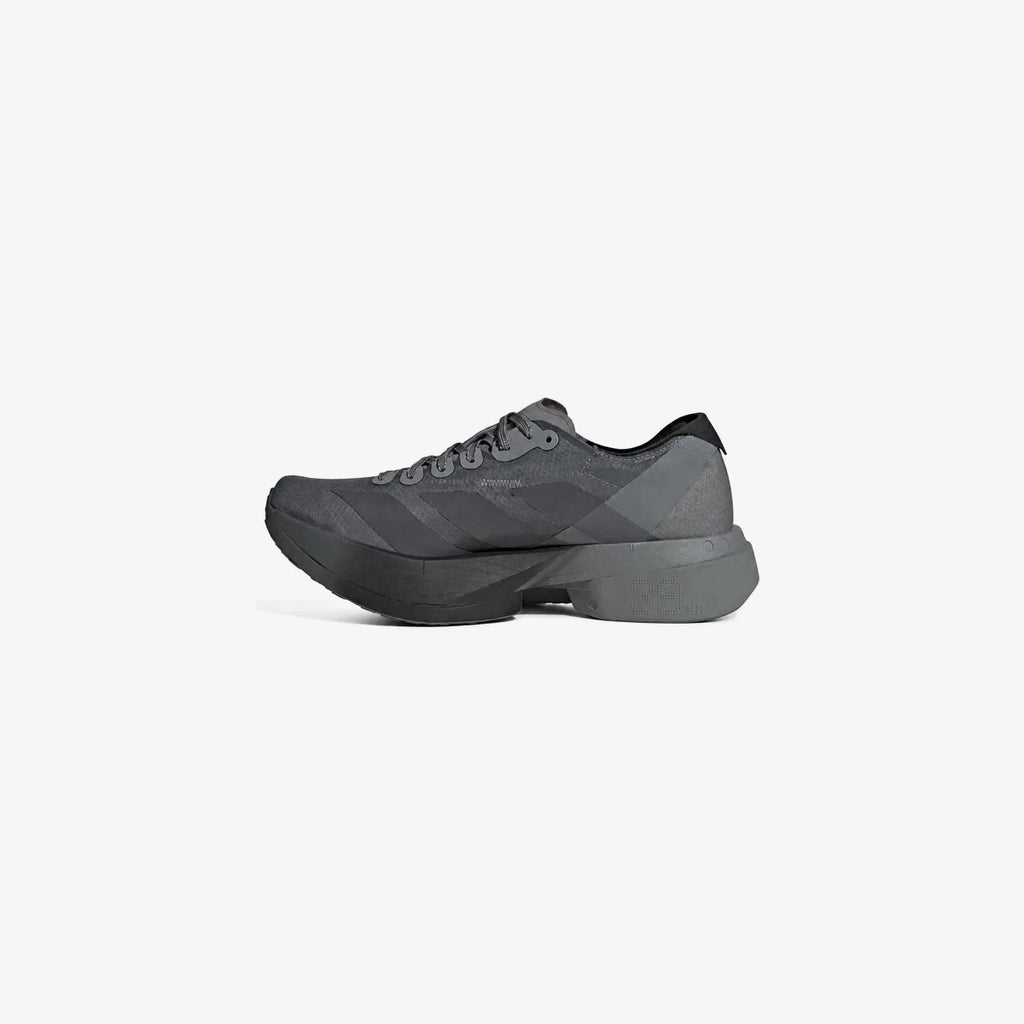 Satisfy x adidas Adizero Adios Pro 4 Core Black Grey Five Grey Three