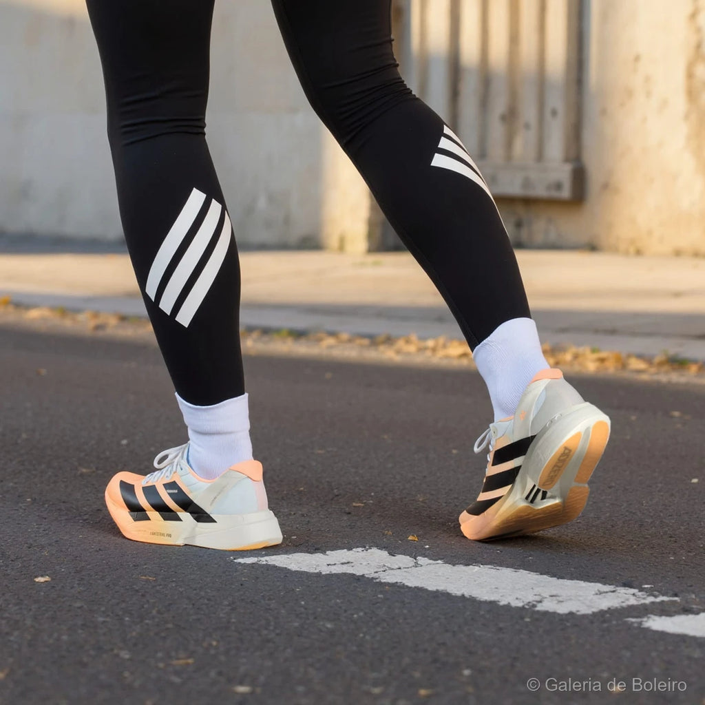 Adidas Tênis Corrida Adizero Adios Pro 4 Acid Branco e Laranja