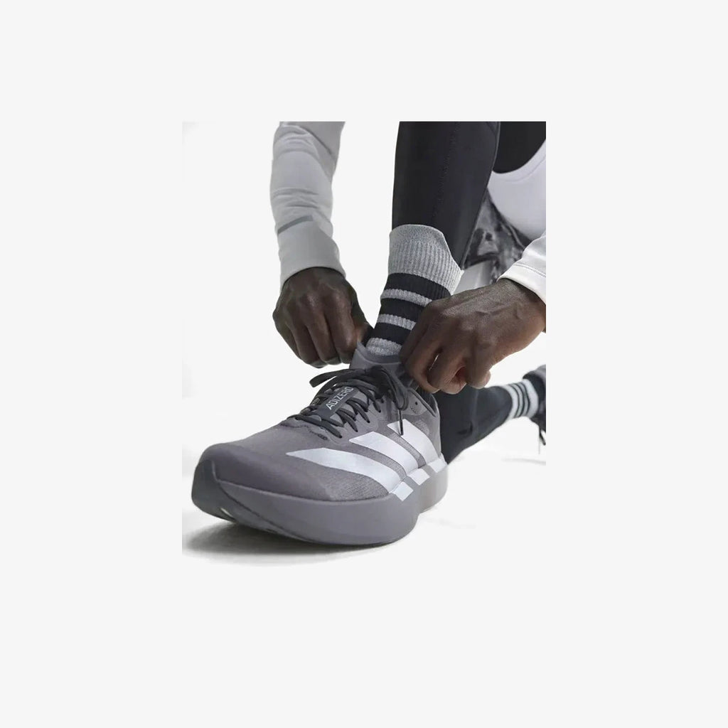 Adidas Adizero EVO SL EXO Grey Strata Silver Metallic Light Granite