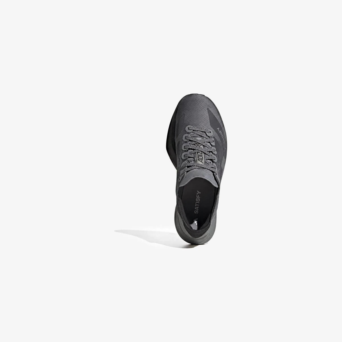 Satisfy x adidas Adizero Adios Pro 4 Core Black Grey Five Grey Three