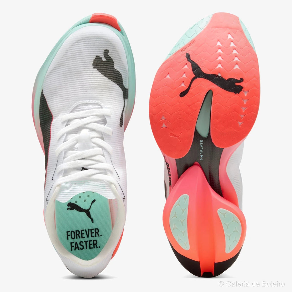 Puma Tênis DE Corrida Fast-r Nitro™ Elite 3 White-glowing Red-Mint Melt