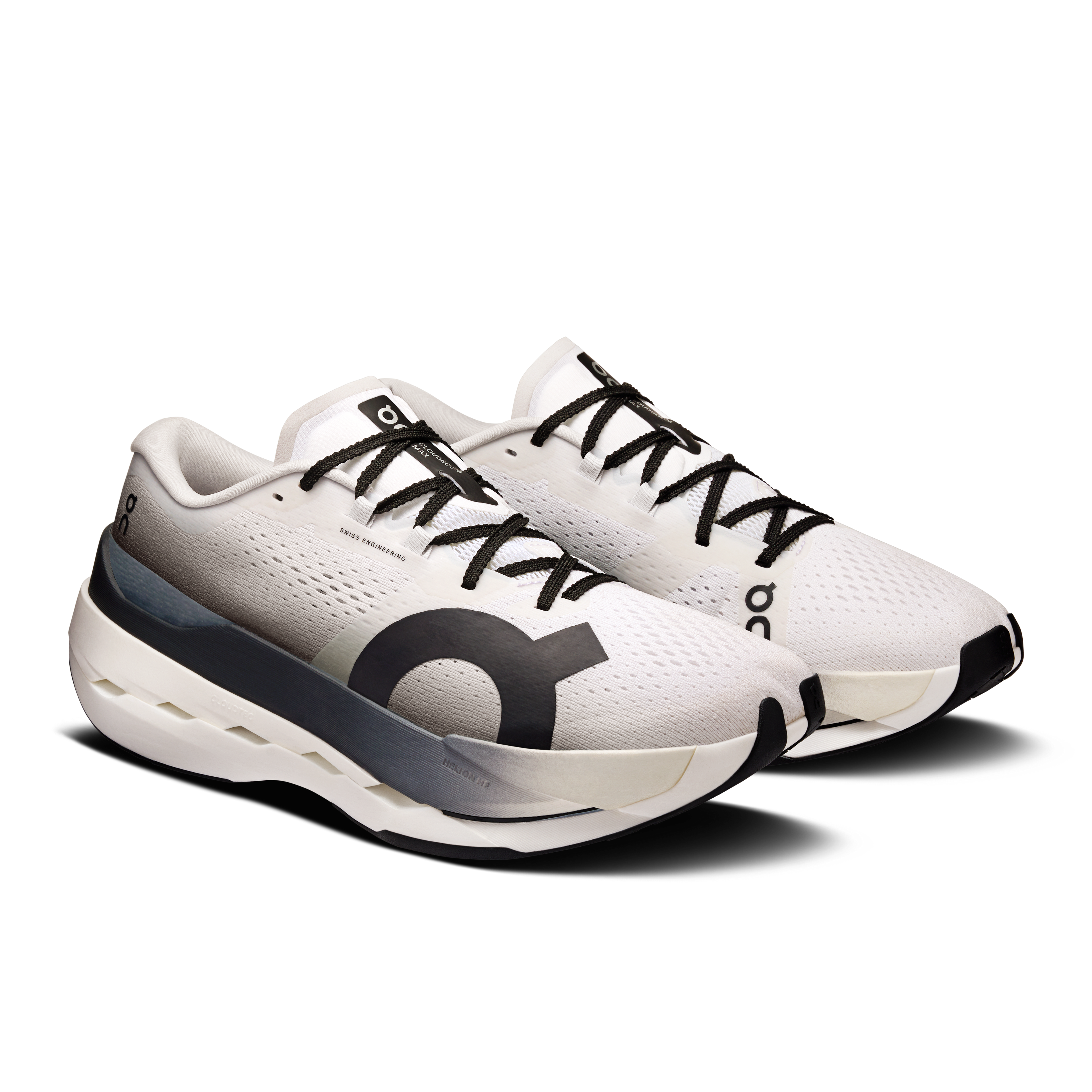 On Cloudboom Max Masculino White Black
