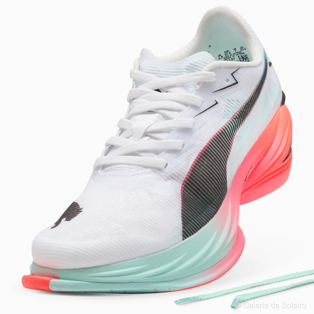 Puma Tênis DE Corrida Fast-r Nitro™ Elite 3 White-glowing Red-Mint Melt