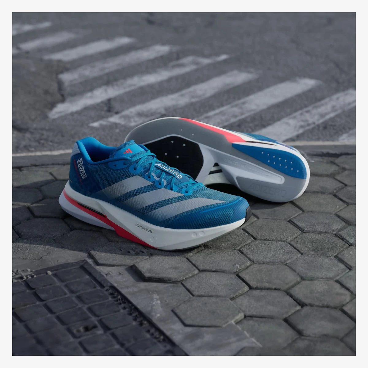 adidas tenis adizero boston 13 azul jr4868