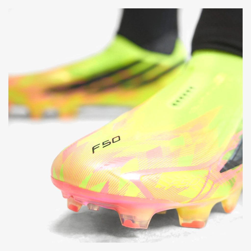 adidas chuteira f50 hyperfast elite laceless para campo de grama natural team amarelo 2 kk1031