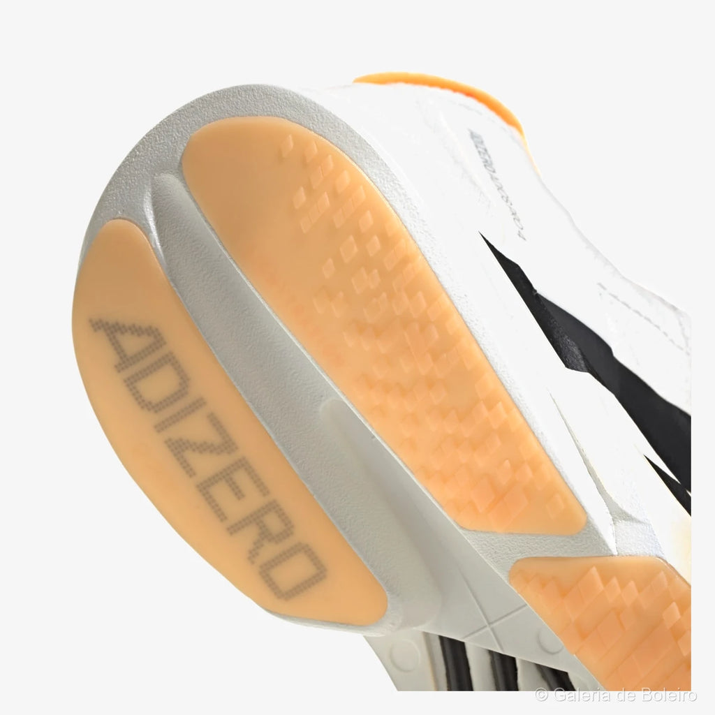 Adidas Tênis Corrida Adizero Adios Pro 4 Acid Branco e Laranja
