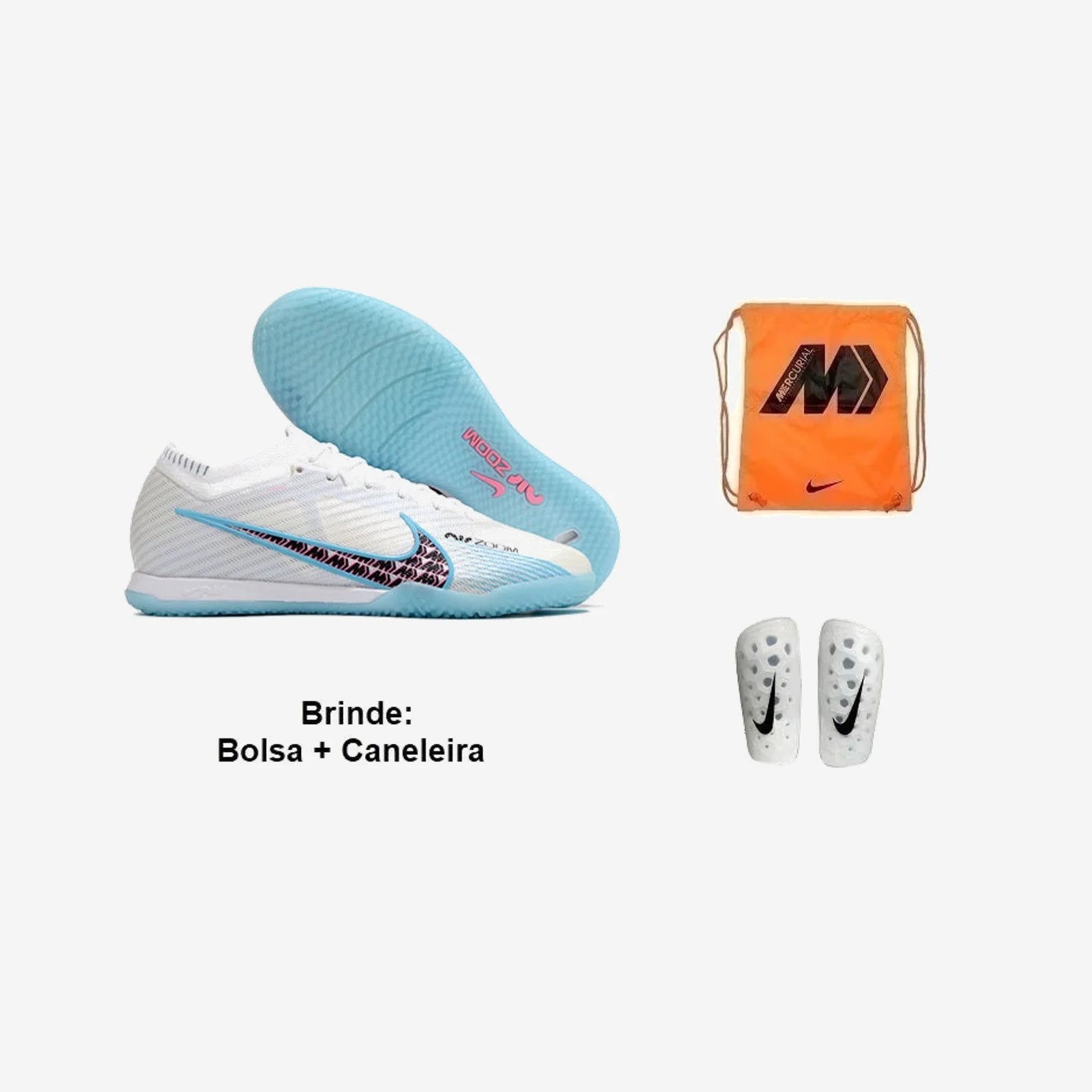Nike Chuteira Futsal Air Mercurial Vapor 15 (2) + Brindes