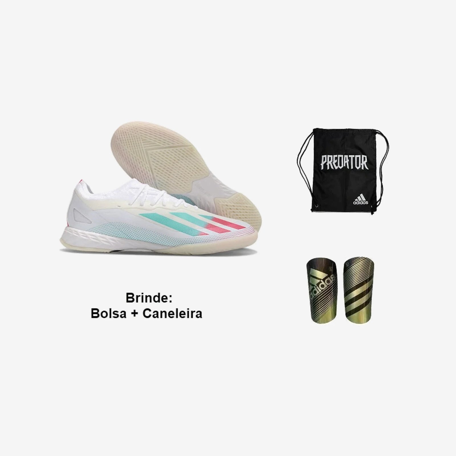 Adidas Chuteira Futsal X Crazyfast .1 2 + Brindes