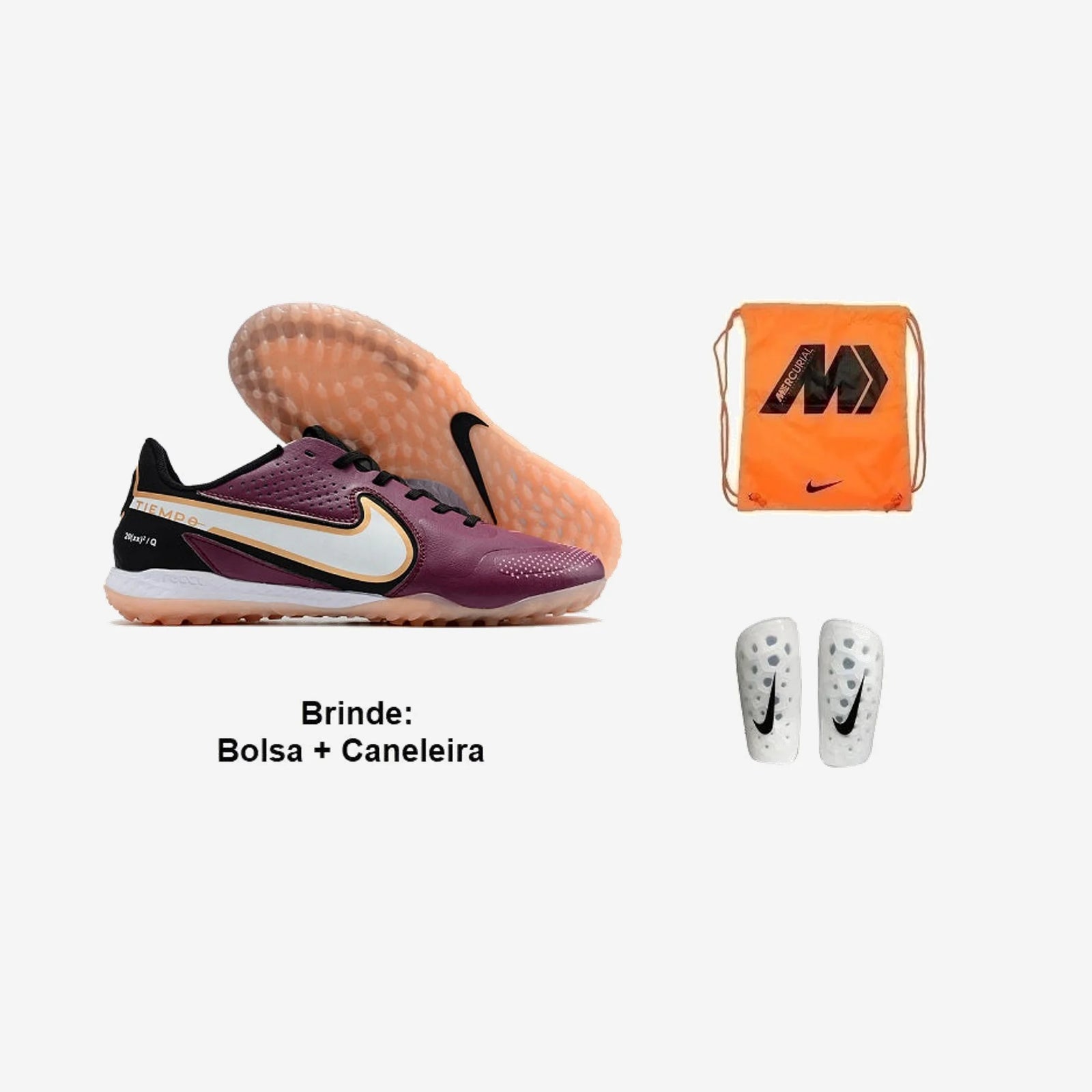 Nike Chuteira Society Tiempo Legend 9 Pro + Brinde