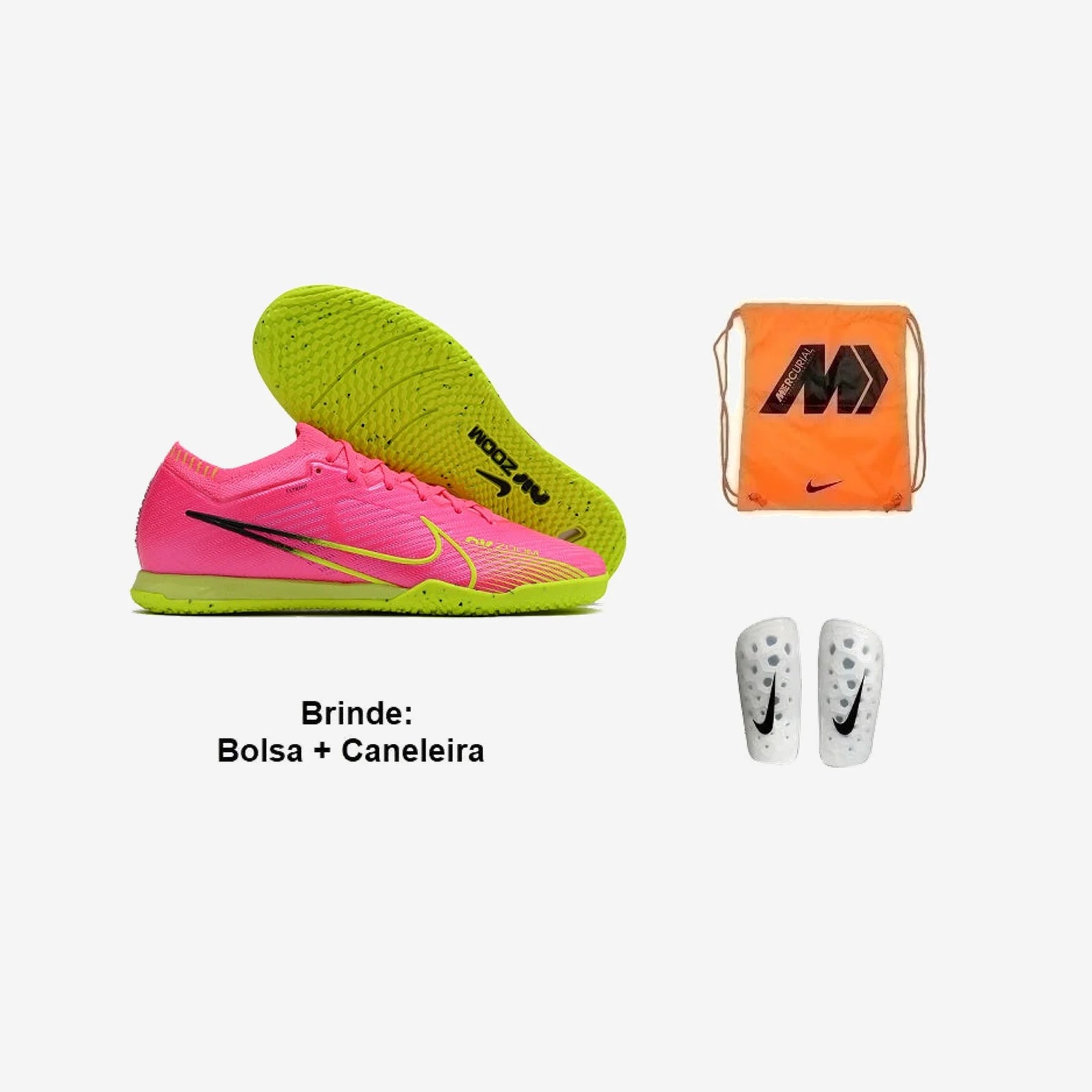 Nike Chuteira Futsal Air Mercurial Vapor 15 (2) + Brindes