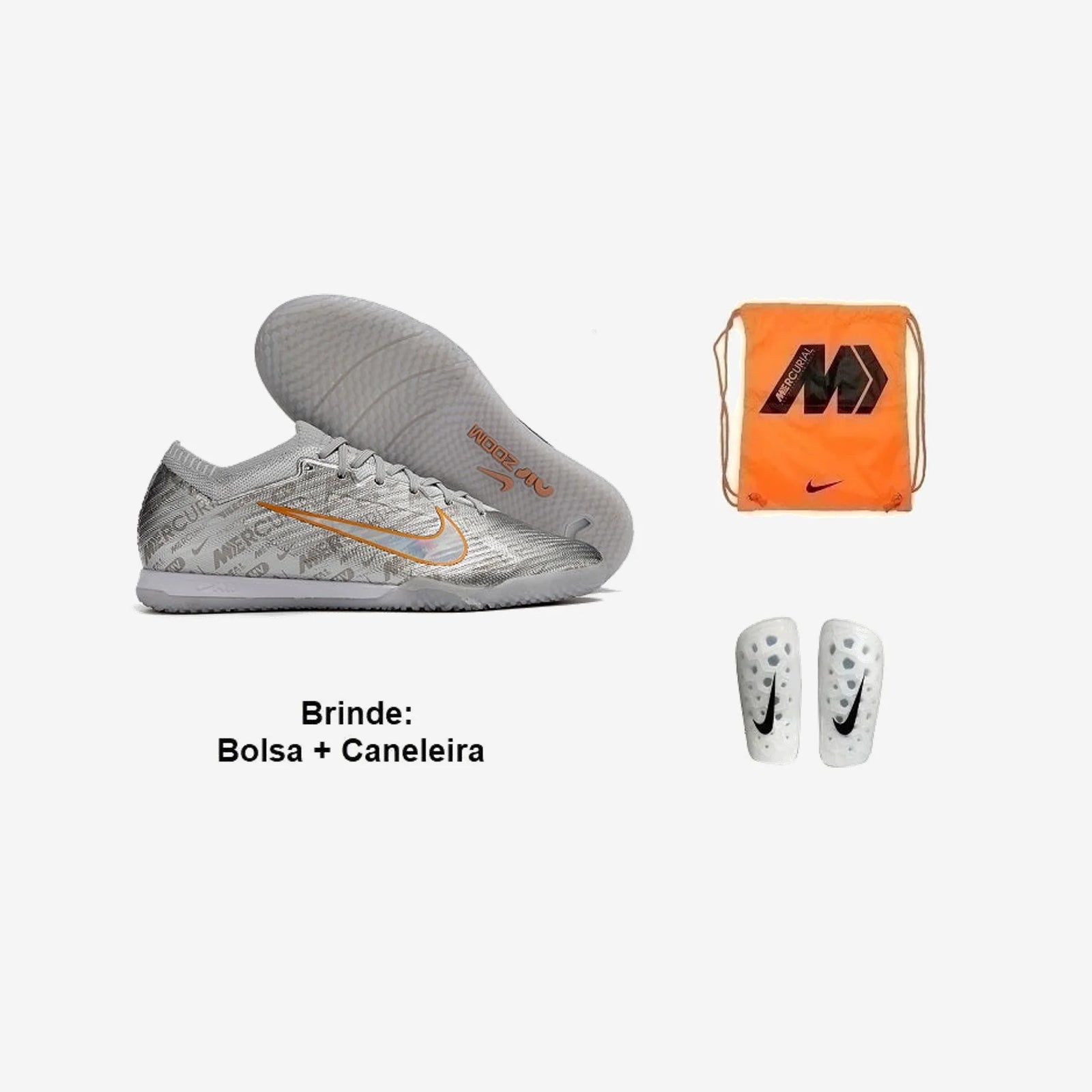 Nike Chuteira Futsal Air Mercurial Vapor 15 (2) + Brindes
