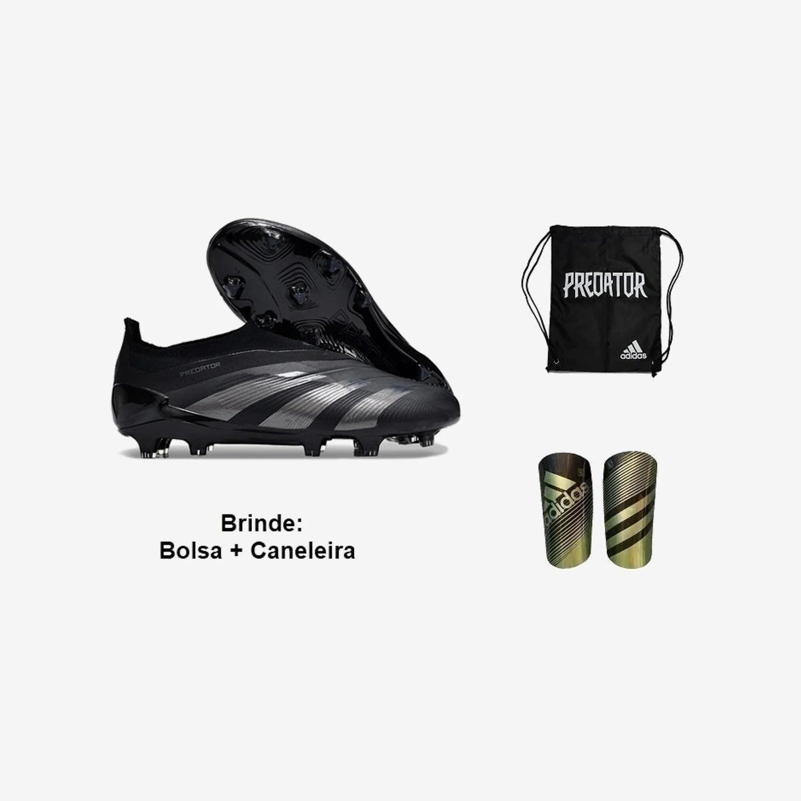 Adidas Chuteira Campo Predator Laceless Tongue