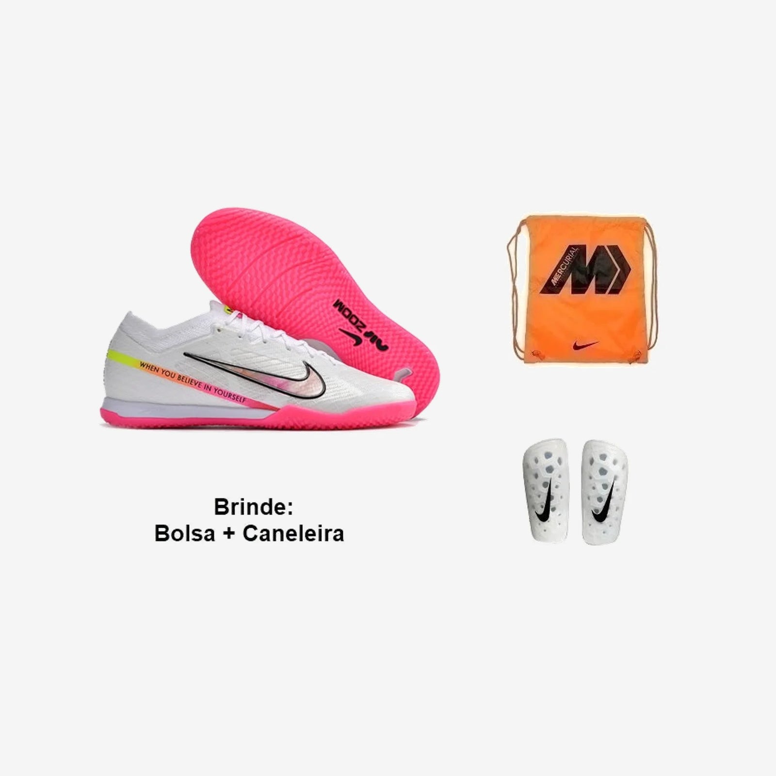 Nike Chuteira Futsal Air Mercurial Vapor 15 (2) + Brindes