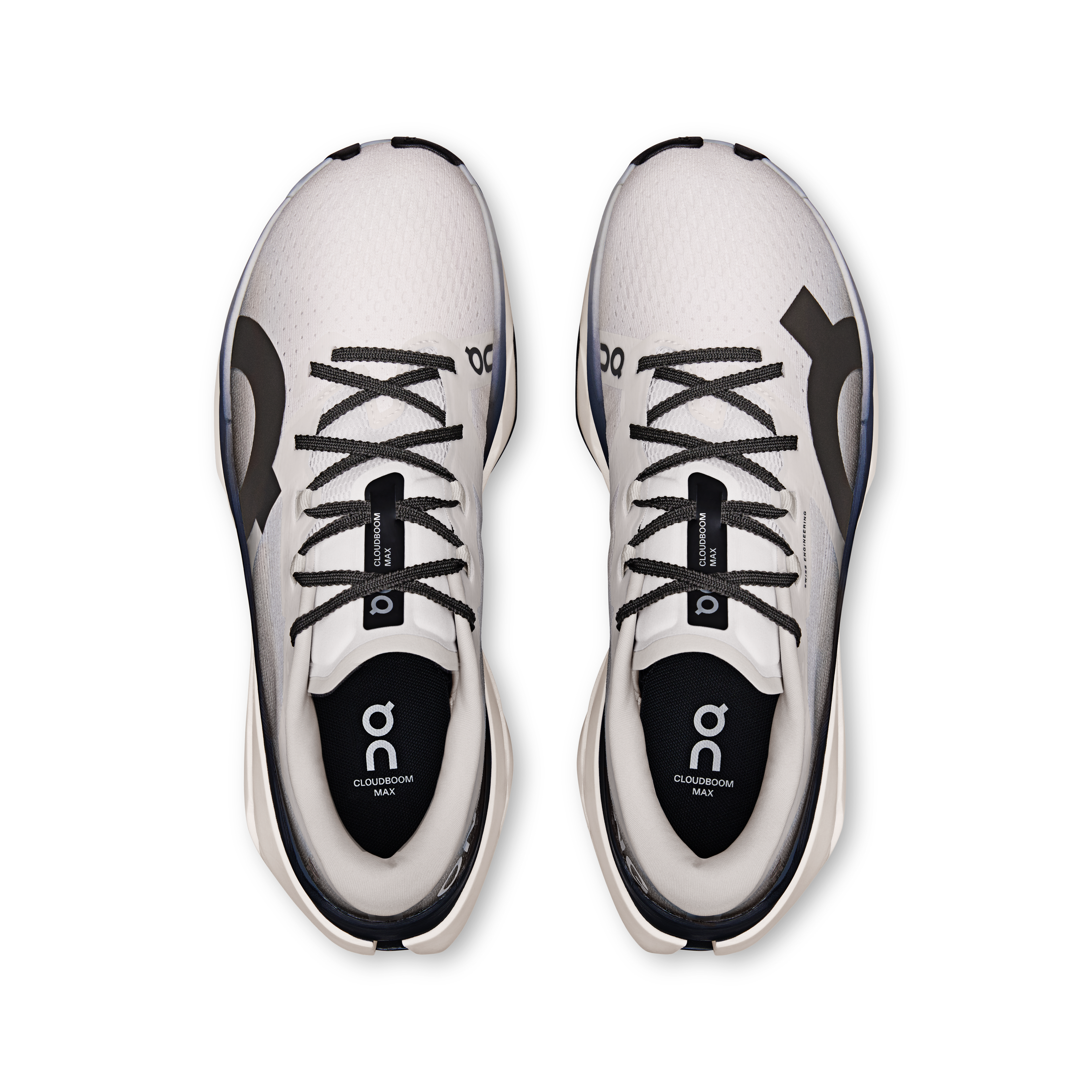 On Cloudboom Max Masculino White Black