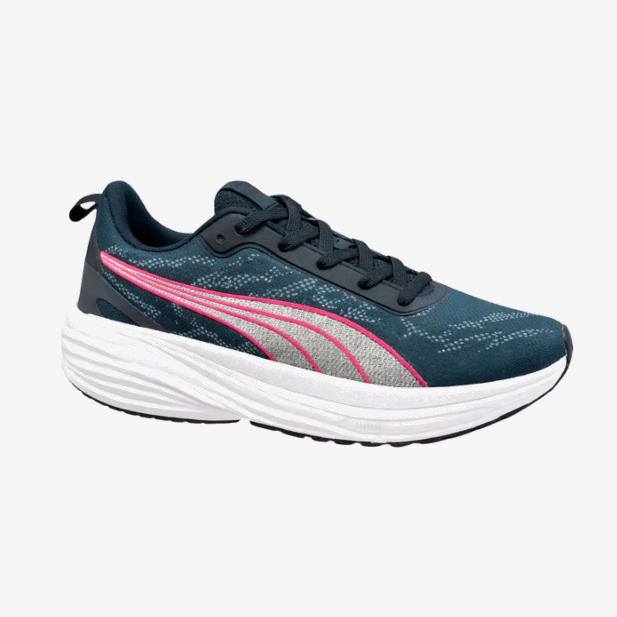 Tênis Puma Azul Petróleo com Rosa – Conforto Moderno com Atitude Esportiva