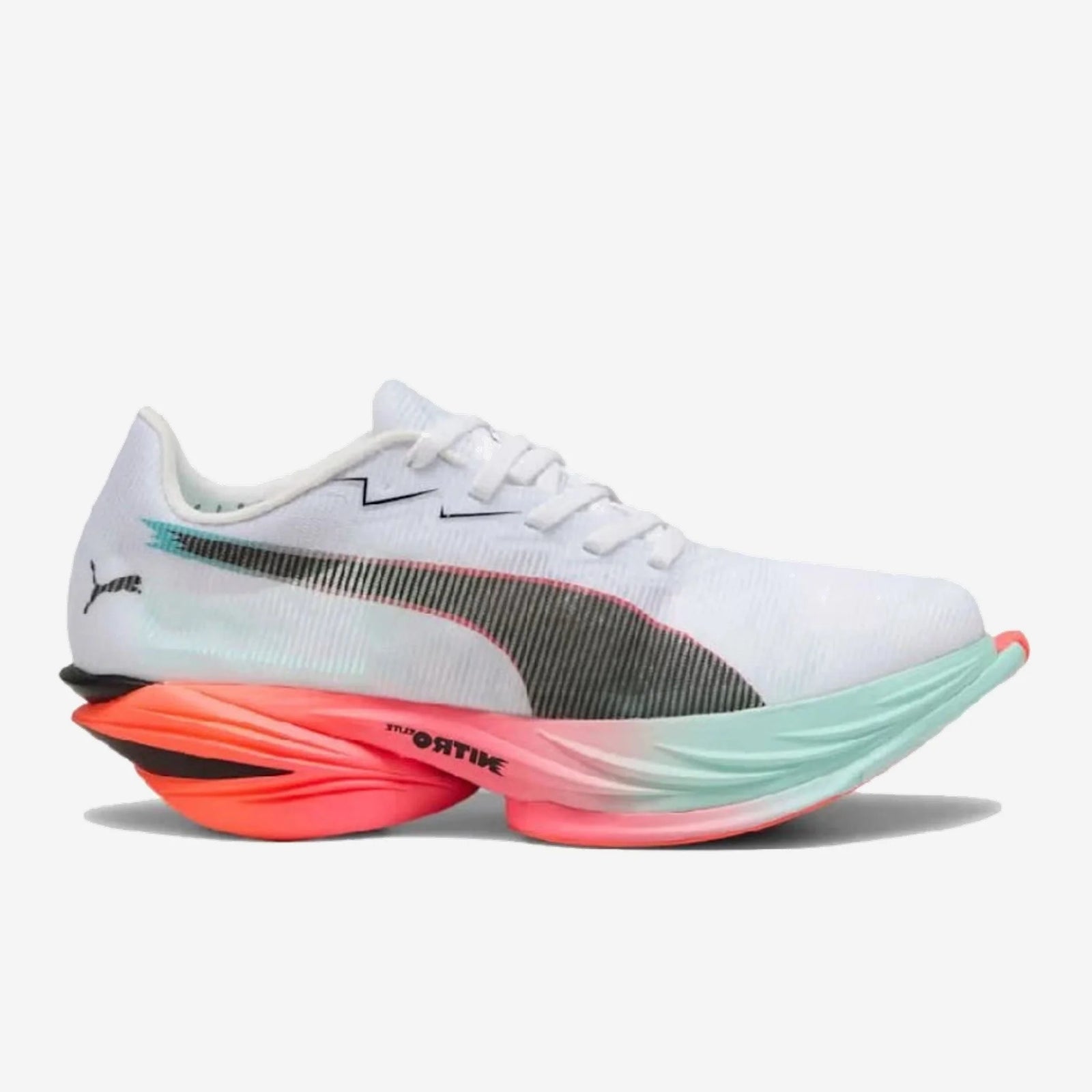 Puma Fast-R Nitro Elite 3 - Branco com Rosa e Laranja