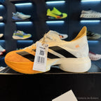 Adidas Tênis Corrida Adizero Adios Pro 4 Acid Branco e Laranja