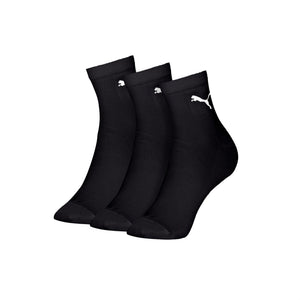 Meia Puma Cano Médio (3 Pares) Preto e Branco