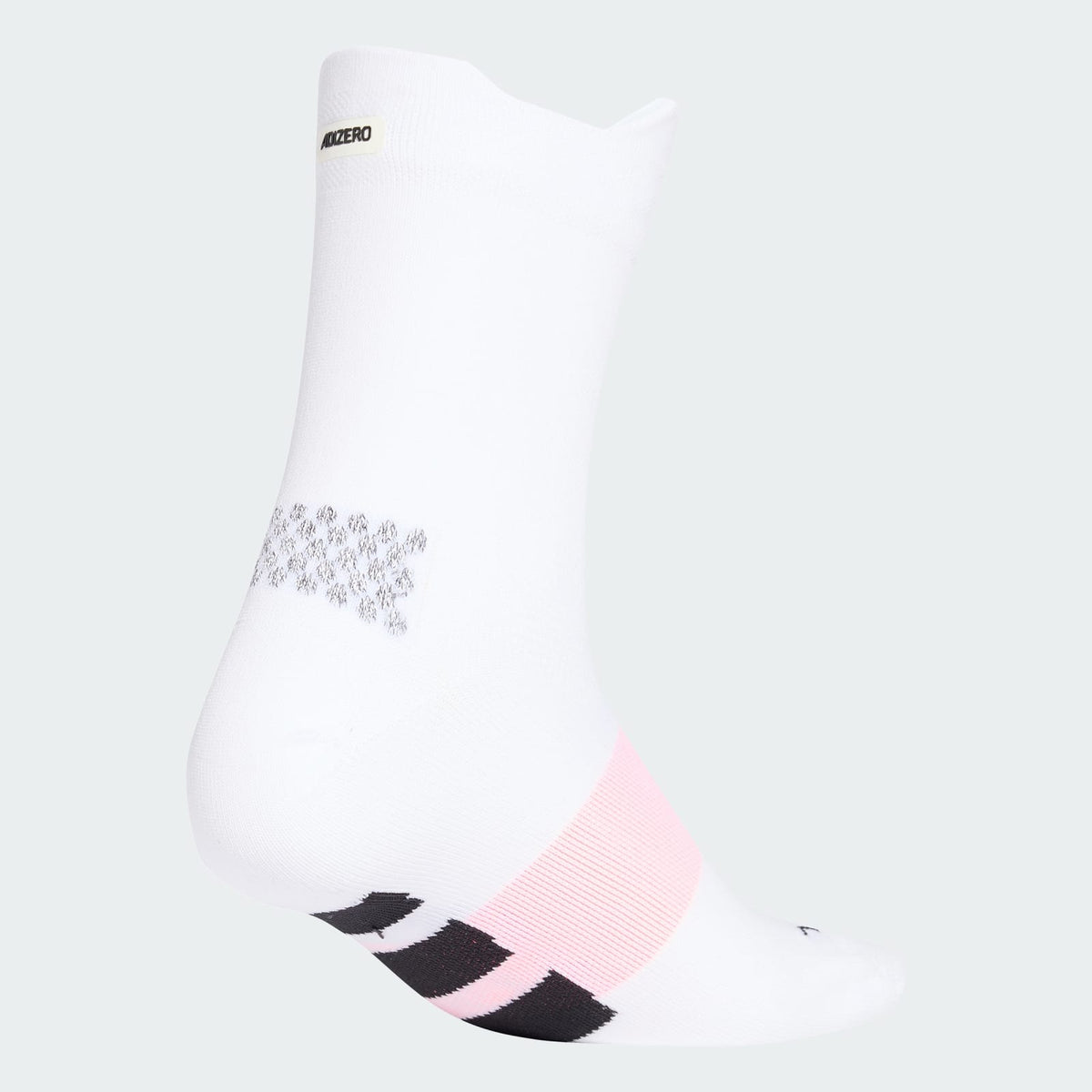 Meia Adidas DE Cano Médio para Corrida Adizero Branco E Preto