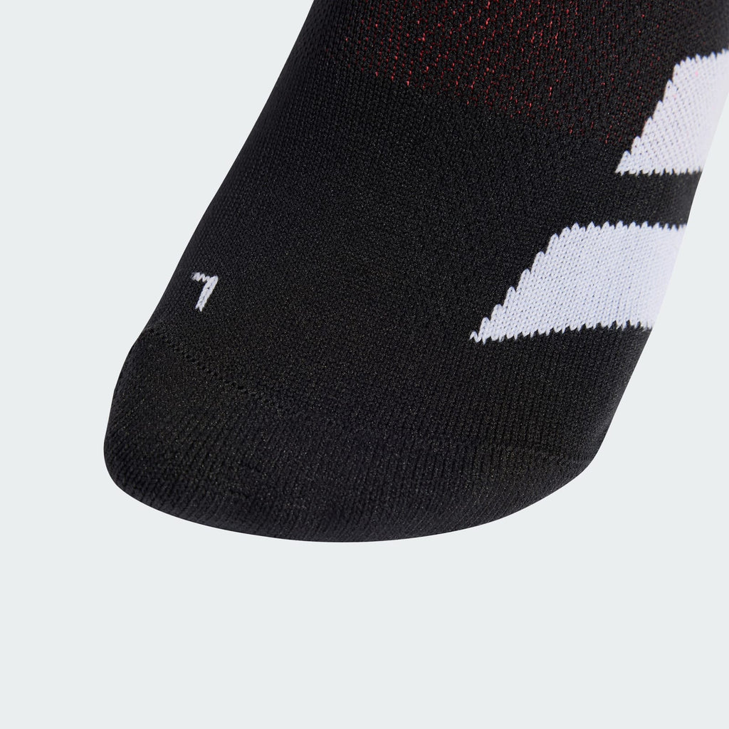 Meia Adidas DE Cano Médio para Corrida Adizero Preto E Branco