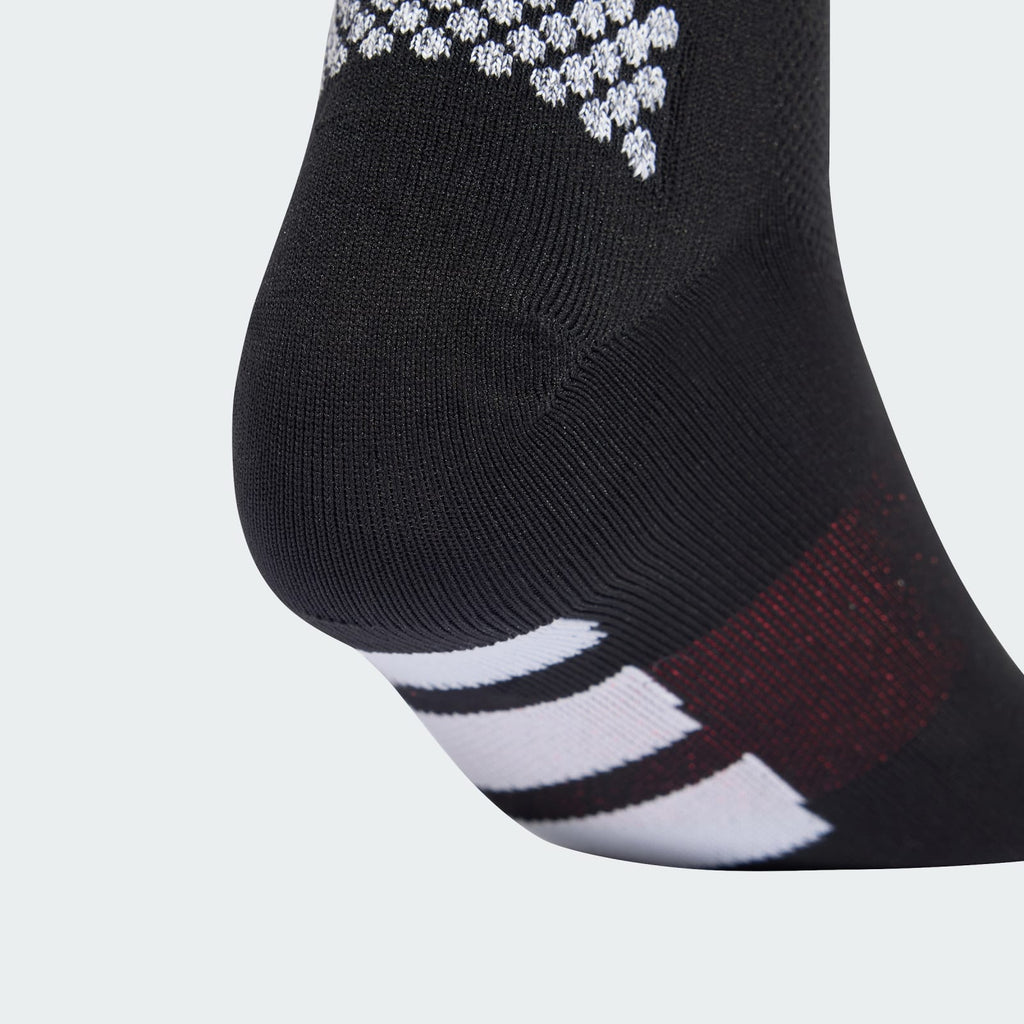Meia Adidas DE Cano Médio para Corrida Adizero Preto E Branco