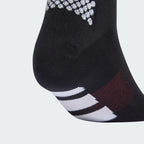 Meia Adidas DE Cano Médio para Corrida Adizero Preto E Branco