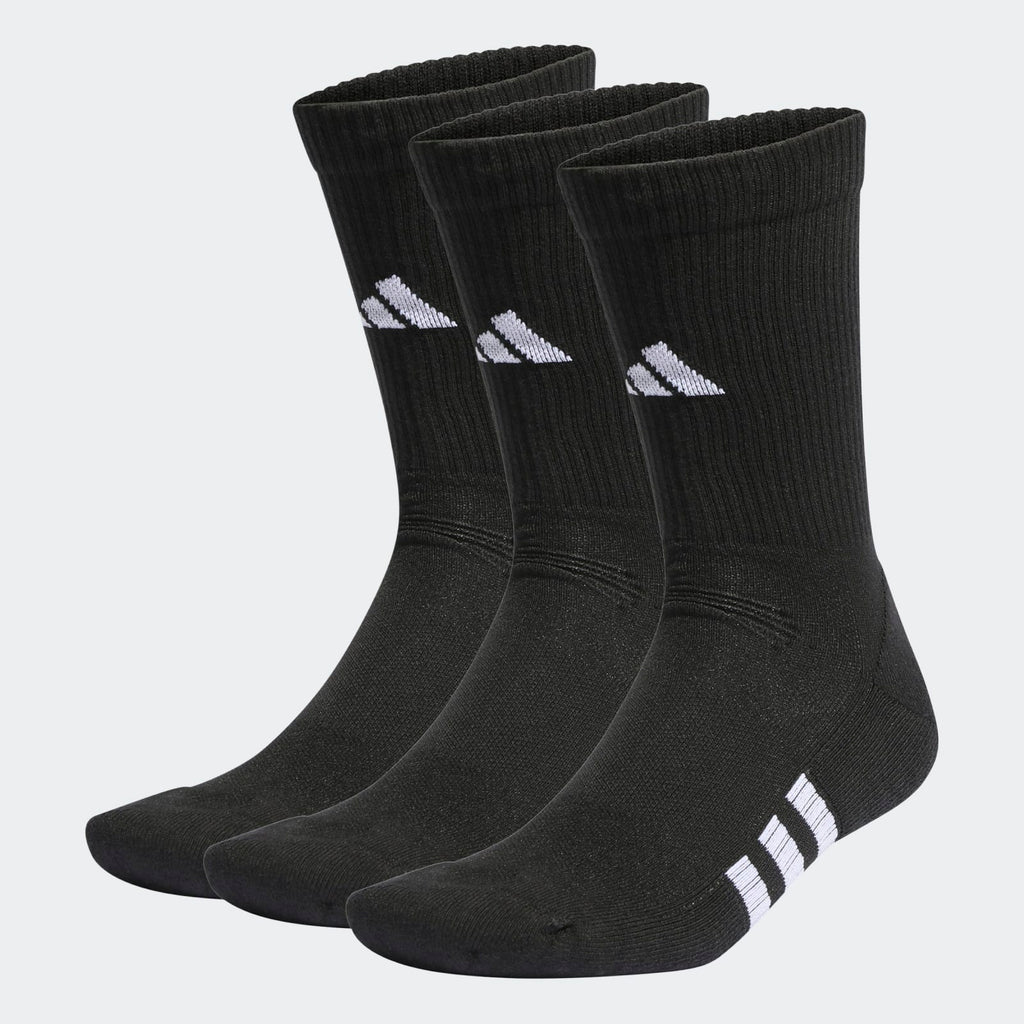 Meias Adidas Cano Médio Amortecidas Performance 3 Pares Preto
