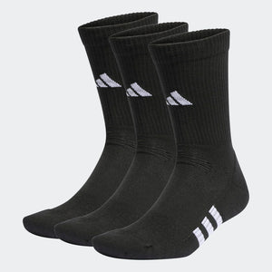 Meias Adidas Cano Médio Amortecidas Performance 3 Pares Preto
