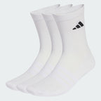Meias Adidas Esportivas Acolchoadas 3 Pares Branco E Preto