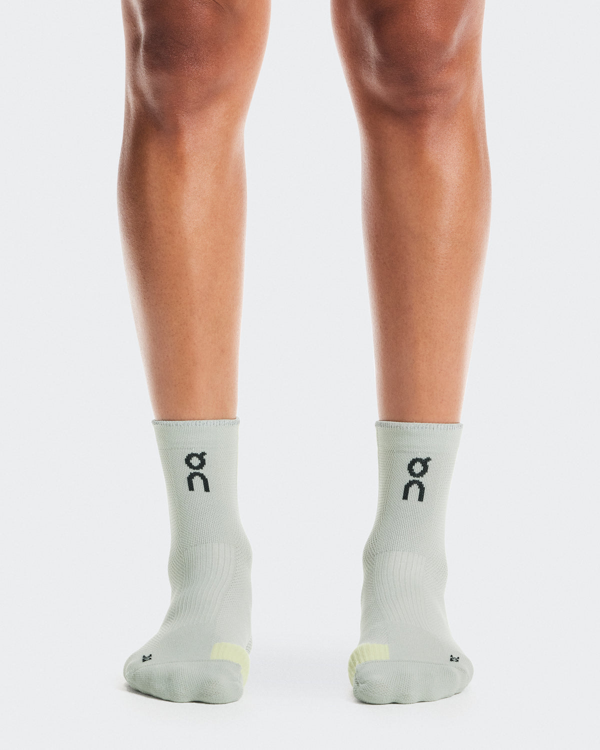 ON Performance Run Sock Mid Cinza Lemonade