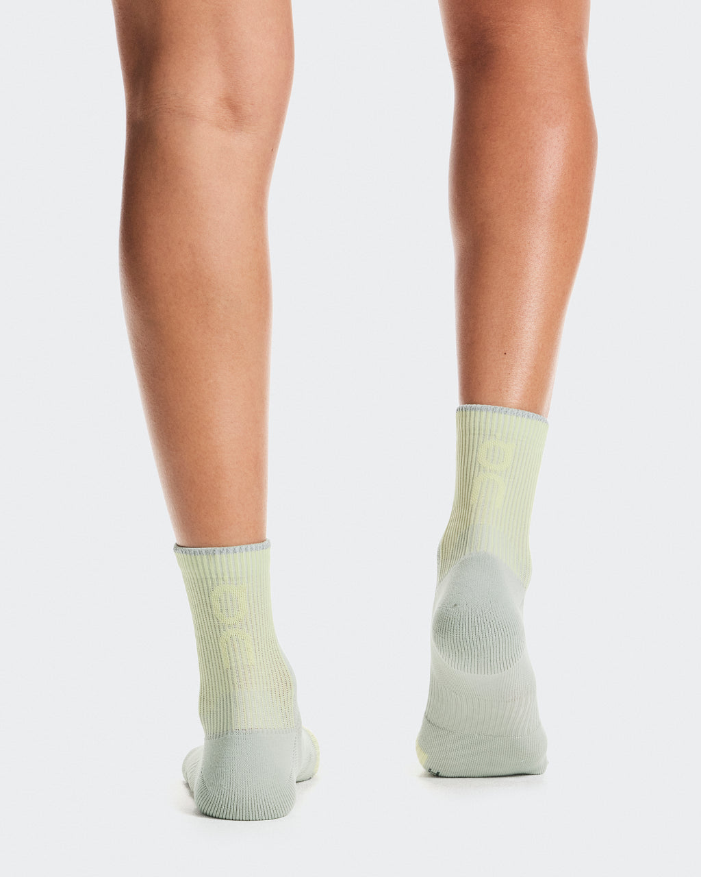 ON Performance Run Sock Mid Cinza Lemonade
